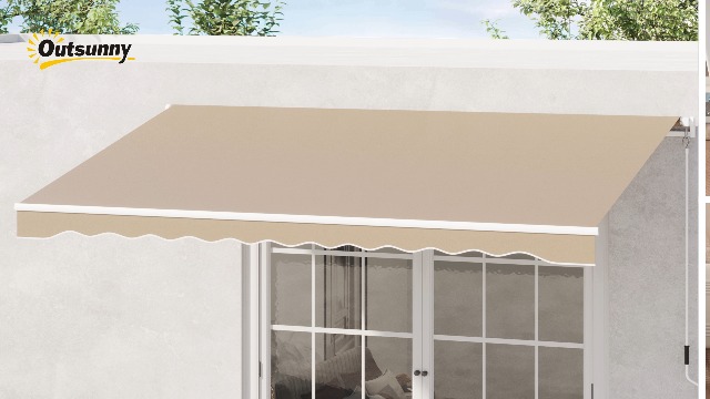 Watch Outsunny 13' x 8' Retractable Awning, Patio Awnings